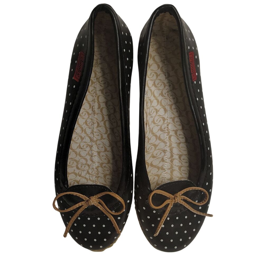 Chooka Westlake Waterproof Loafers Women’s 7 Black Polka Dot Slip On Shoes